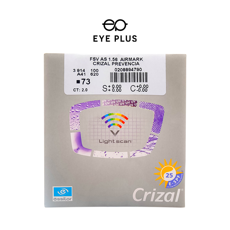 Kính Chống Ánh Sáng Xanh Essilor Crizal Prevencia 1.56 AS