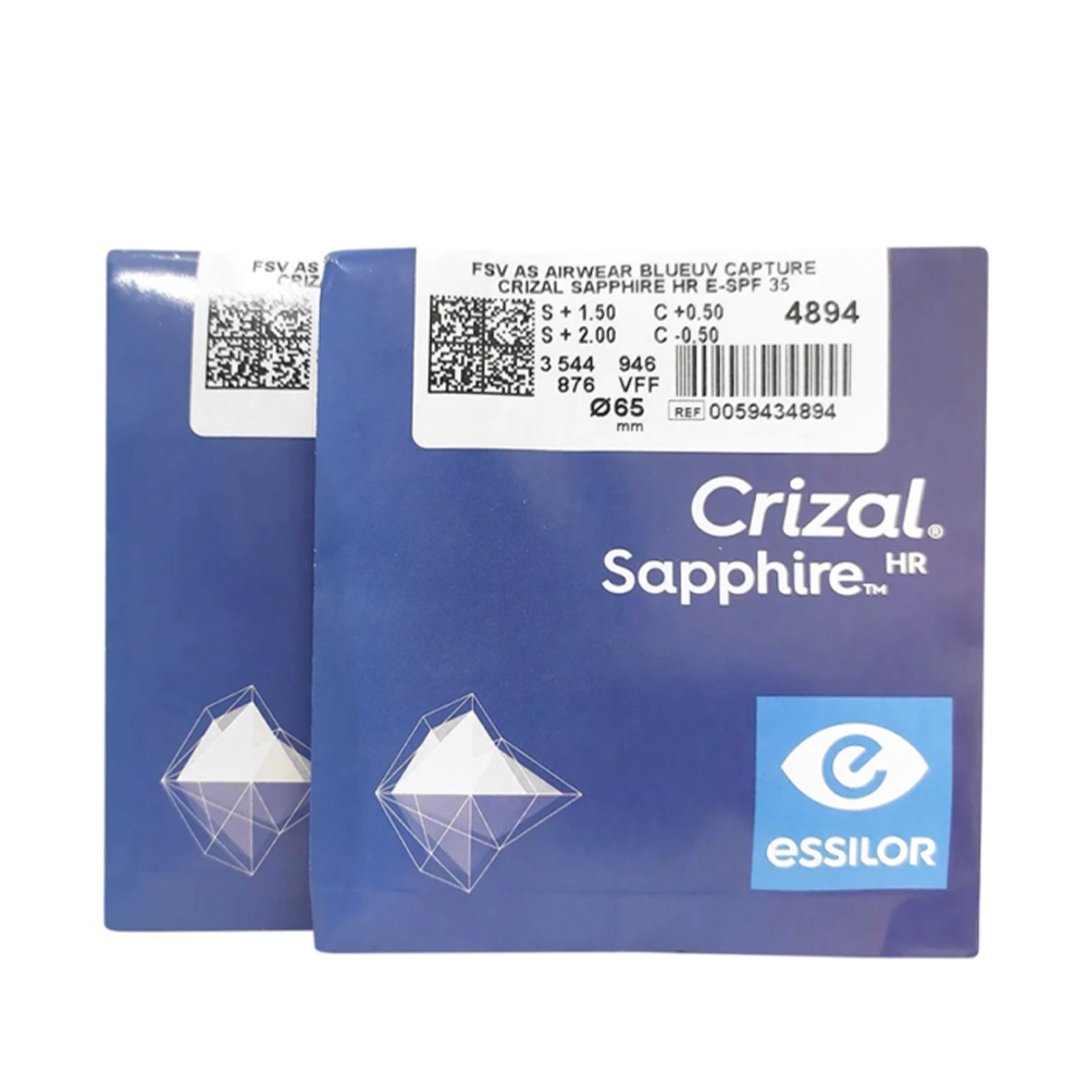 TRÒNG KÍNH TRONG SUỐT VƯỢT TRỘI ESSILOR CRIZAL SAPPHIRE HR 1.59