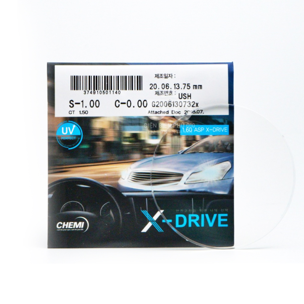 TRÒNG KÍNH CHEMI X DRIVE 1.60 ASP